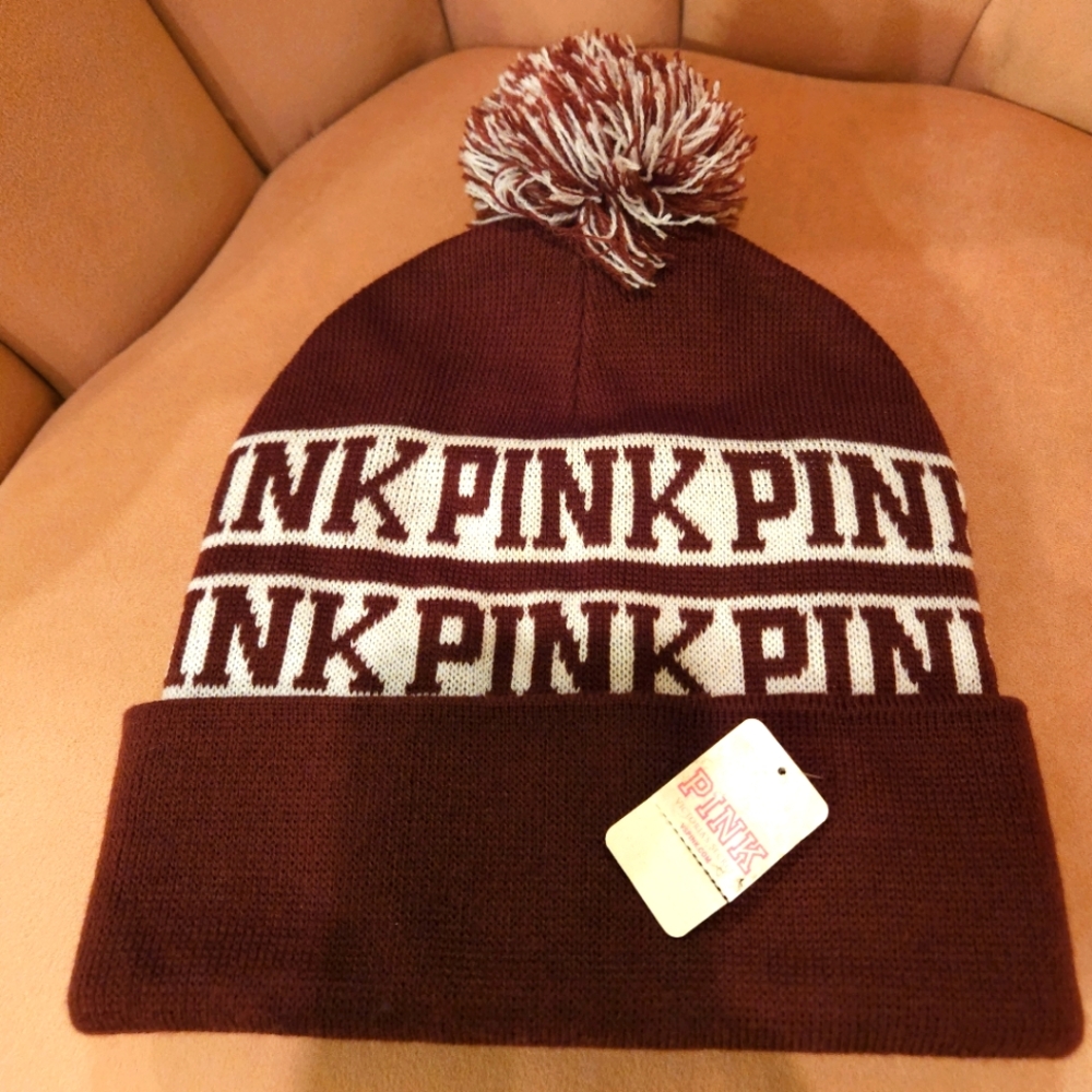 NWT Maroon Victorias Secret PINK Hat